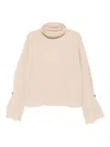 Isabelle Blanche Roll-neck Jumper In Gold