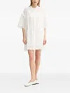 Isabelle Blanche Ruffle-trimmed Shirt Dress In White