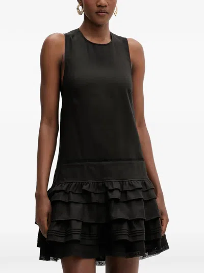 Isabelle Blanche Ruffled Tiered Dress In Animal Print