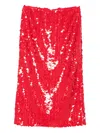 Isabelle Blanche Sequinned Skirt In Red