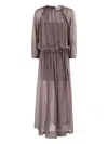 Isabelle Blanche Silk Dress