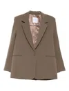 Isabelle Blanche Single-breasted Blazer In Brown