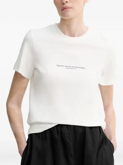Isabelle Blanche Slogan-print T-shirt In White