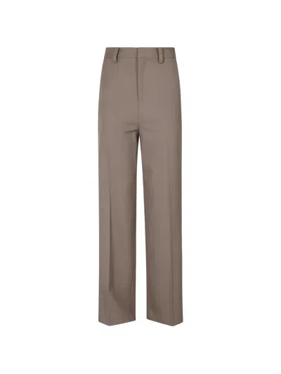 Isabelle Blanche Straight-leg Tailored Trousers In Neutrals