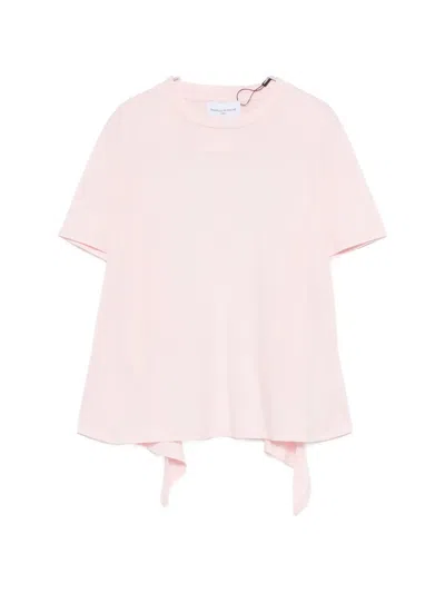 Isabelle Blanche Tie-waist T-shirt In Pink