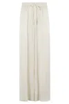 Isabelle Blanche Wide-leg Viscose Crepe Pants In White