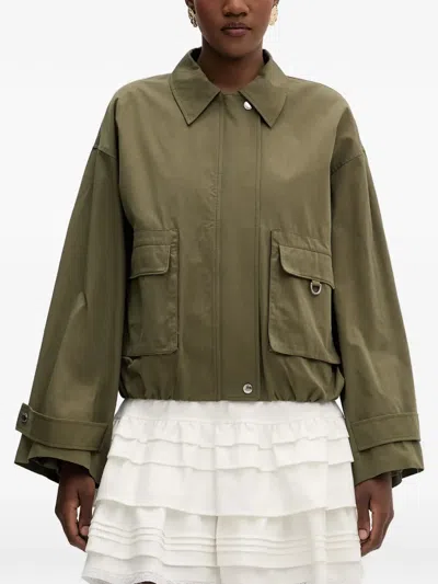 Isabelle Blanche Zip-up Pocket-detail Jacket In Multi