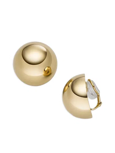 Isabelle Fa Demi Boule Clip Earrings In Gold