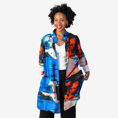 Isabelle Gougenheim Designs Oceanie Reversible Silk Jacket In Multi