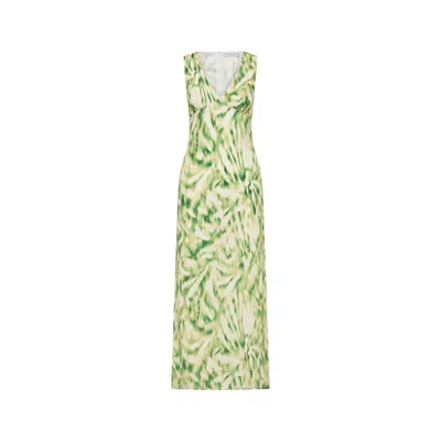 Isabelle Quinn Women's Green Naomi Maxi Dress Maui Tie Dye