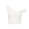 Isabelle Quinn Women's Jaye Asymmetrical Sequin Knit Top White In White