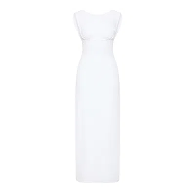 Isabelle Quinn Women's Lila Backless Maxi Dress White