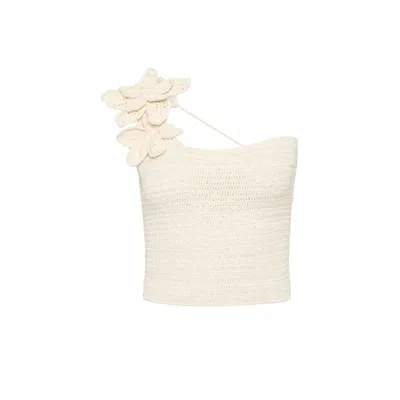 Isabelle Quinn Women's White Lily Crochet Top Ivory