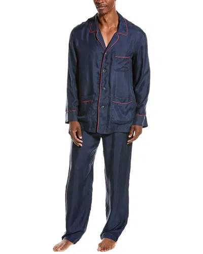 Isaia 2pc Pajama Pant Set In Blue