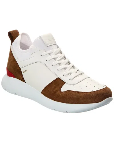 Isaia Amalfi Leather Sneaker In Multi