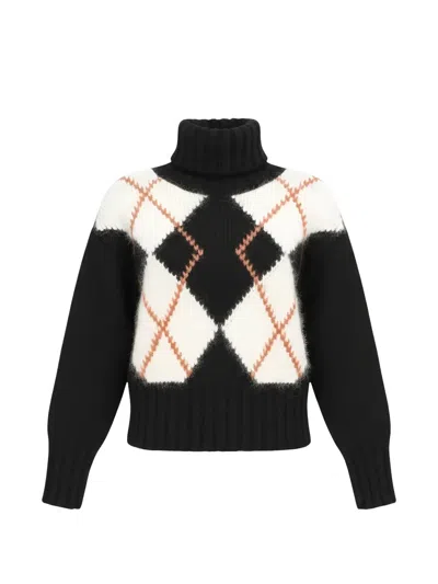 Isaia Argyle-pattern Roll-neck Sweater In Multi