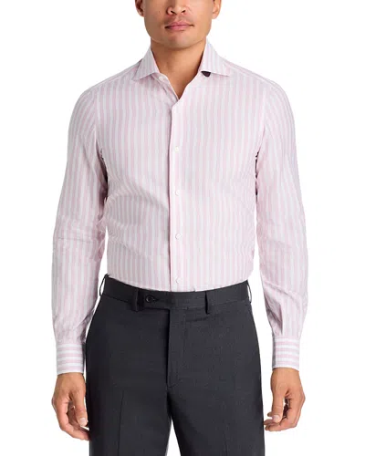 Isaia Bar Stripe Dress Shirt In Pink