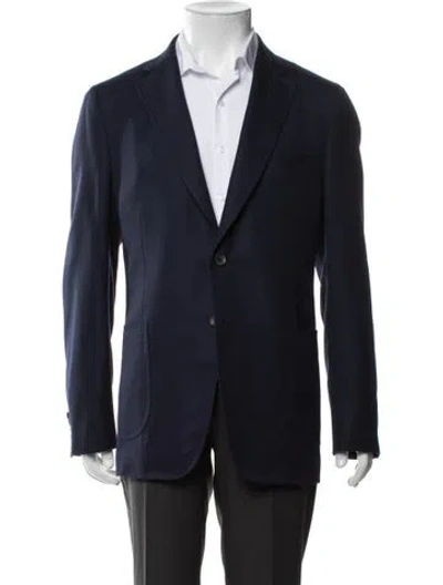 Pre-owned Isaia Blazer In Blue