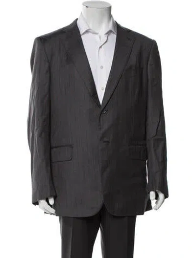 Pre-owned Isaia Blazer In Gray