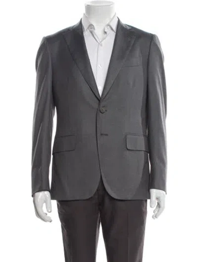 Pre-owned Isaia Blazer In Gray
