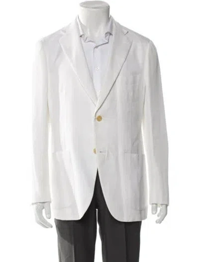 Pre-owned Isaia Blazer In White