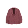 Isaia Buttoned Blazer In Red