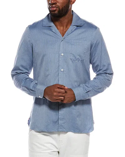 Isaia Camp Collar Shirt In Multi