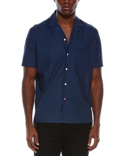 Isaia Camp Shirt In Blue