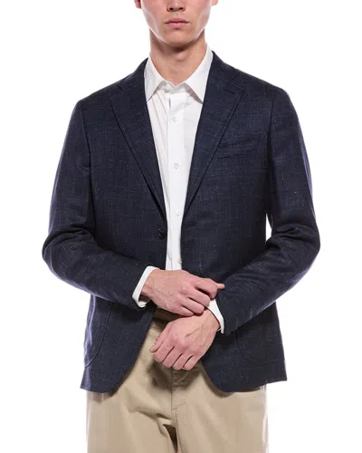 Isaia Capri Sport Jacket In Blue