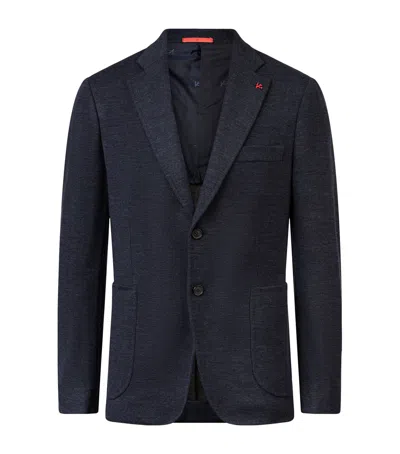Isaia Capri Sports Jacket Blazer In Navy