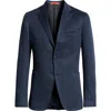 Isaia Capri Wool, Silk & Linen Knit Sport Coat In Navy