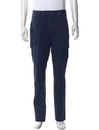 Pre-owned Isaia Cargo Pants In Blue