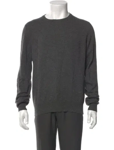 Pre-owned Isaia Cashmere Crew Neck Pullover In Gray