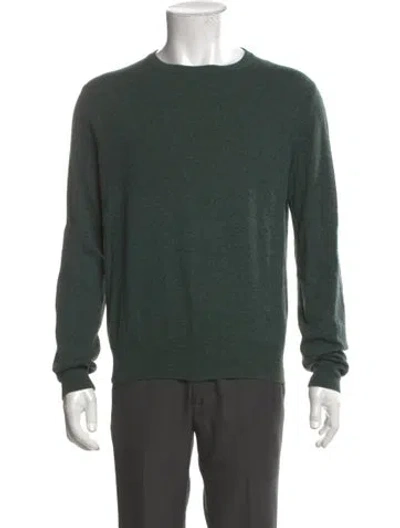 Pre-owned Isaia Cashmere Crew Neck Pullover In Green