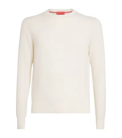 Isaia Cashmere Crew-neck Sweater In Neutral