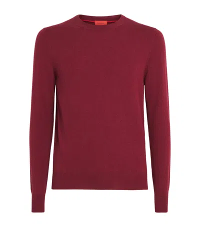 Isaia Cashmere Crew-neck Sweater In Red