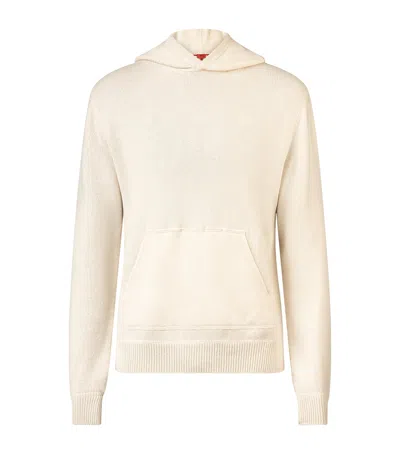 Isaia Cashmere Hoodie In White