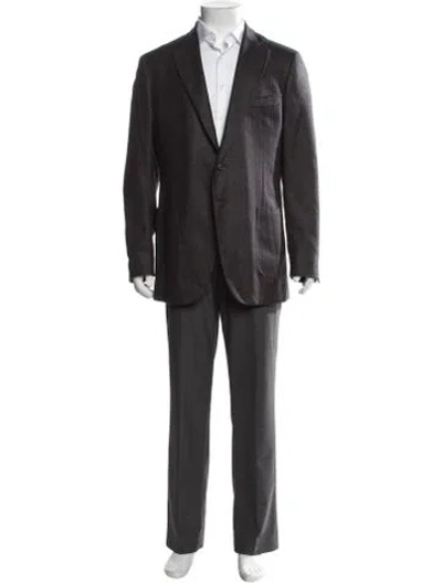 Pre-owned Isaia Cashmere Patterned Blazer In Multicolor