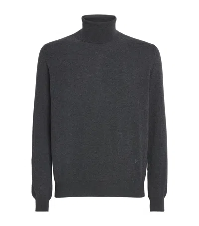 Isaia Cashmere Rollneck Sweater In Grey