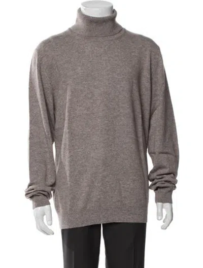 Pre-owned Isaia Cashmere Turtleneck Pullover In Gray