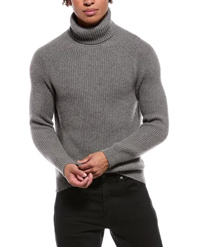 Isaia Cashmere Turtleneck Sweater In Gray