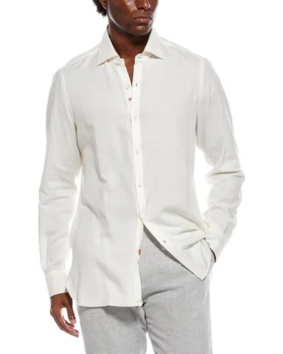 Isaia Cashmere-blend Sport Shirt In White
