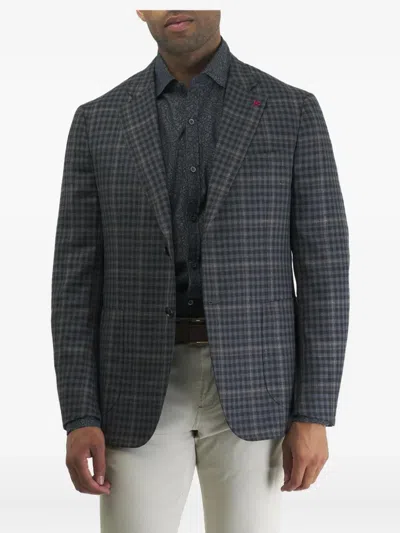 Isaia Check-patterned Blazer