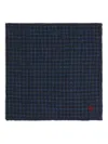 Isaia Check-print Scarf In Blue