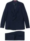 Isaia Checked Suit In Blue