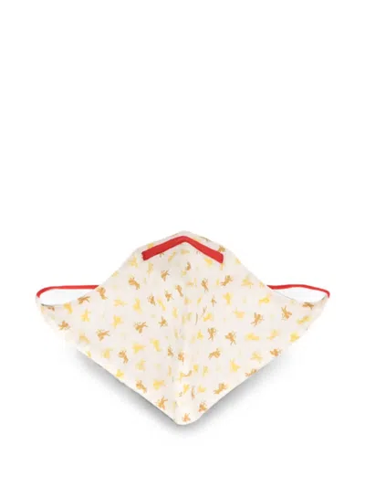 Isaia Cherub-print Face Mask In Multi
