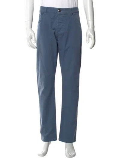 Pre-owned Isaia Chinos In Blue