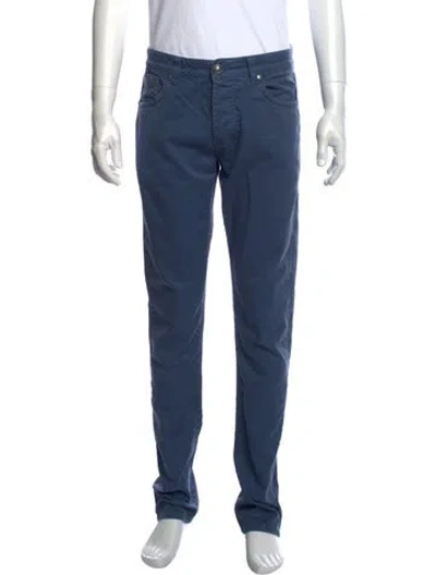 Pre-owned Isaia Chinos In Blue