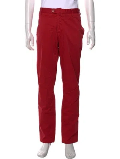 Pre-owned Isaia Chinos In Red