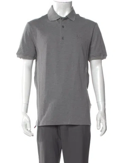 Pre-owned Isaia Collar Short Sleeve Polo Shirt In Gray